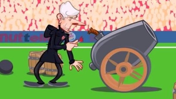 Arsene Wenger'in komik animasyonu