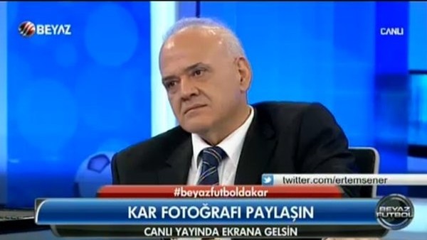 Ahmet Çakar'ın Beyaz TV'de karda kayma muhabbeti