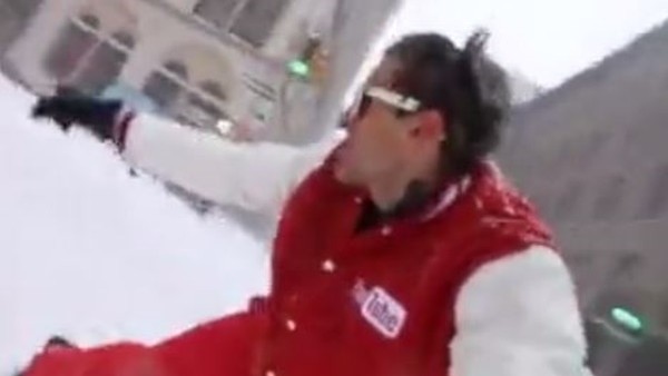 Manhattan'da snowboard keyfi