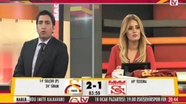 GS TV spikerinin penaltı sevinci