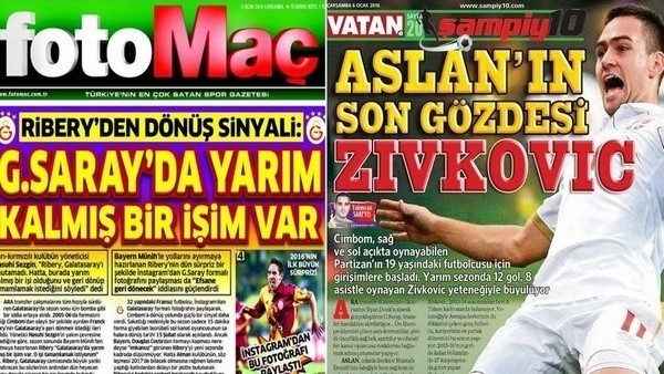 Gazetelerde günün manşetleri (6 Ocak 2016)