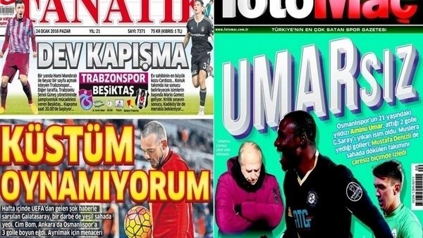 Gazetelerde günün manşetleri (24 Ocak 2016)