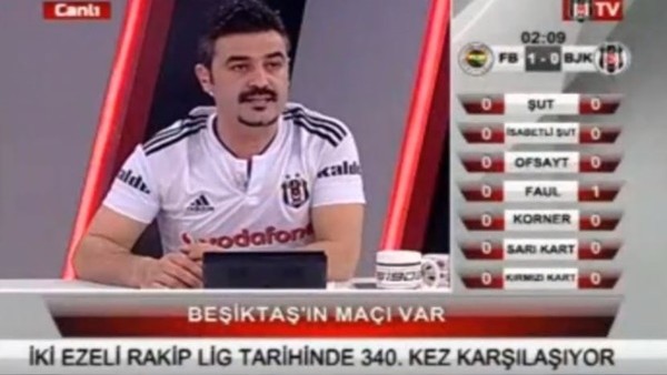 Volkan Şen'in Golünde BJKTV spikeri