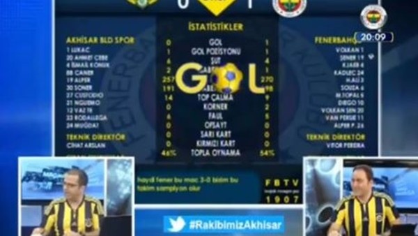Volkan Şen'in Golünde FBTV spikeri