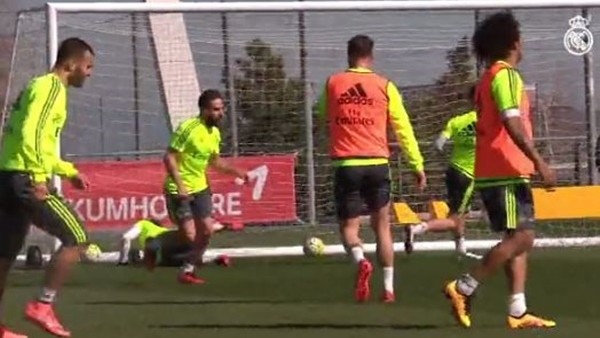 Real Madrid antrenmanında yıldızlar coştu