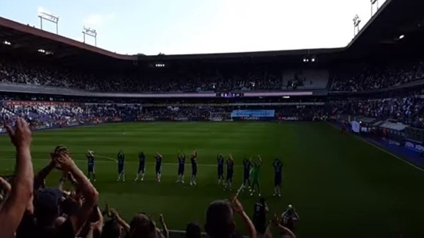 Anderlecht'li futbolcuların şampiyonluk kutlaması