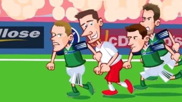 Polonya - Kuzey İrlanda maçı animasyon film oldu