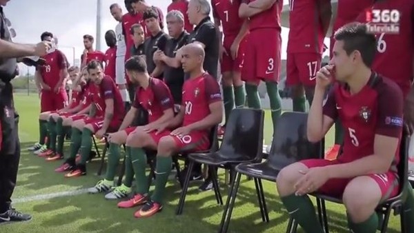 Nani ve Quaresma poster çekiminde