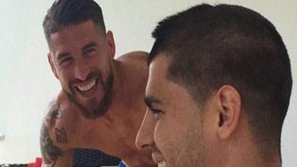 Ramos'tan Morata'ya özel traş!