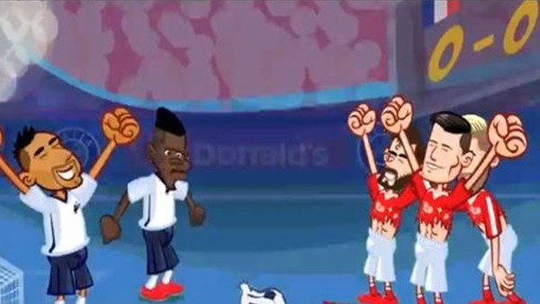 İsviçre - Fransa Maçı animasyon film oldu