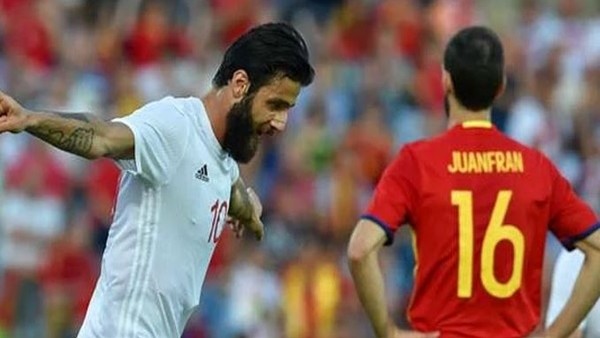 Eskişehirsporlu Tornike Okriashvili'nin İspanya'ya attığı gol