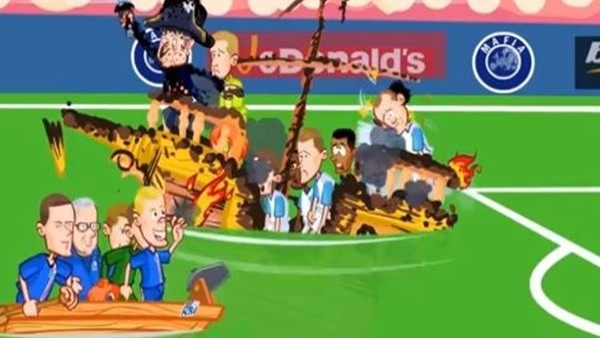 İzlanda - İngiltere maçı animasyon film oldu