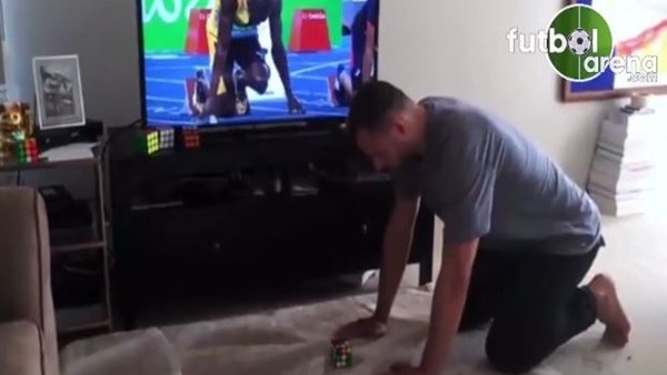 Usain Bolt ile yarıştı