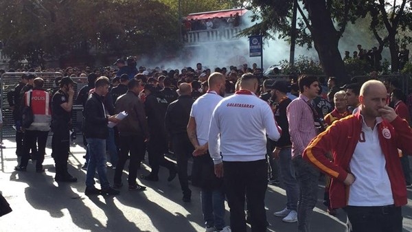 Galatasaraylı taraftarlara yoğun güvenlik önlemli