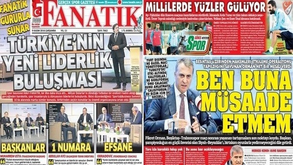 Gazetelerde günün manşetleri (9 Kasım 2016)