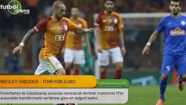 Fenerbahçe - Galatasaray derbisinin en pahalı 11'i