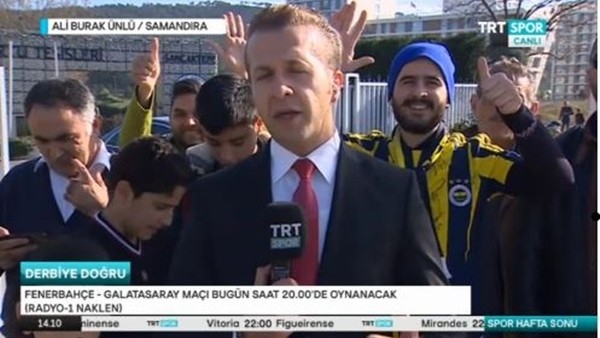 Fenerbahçeli taraftardan Galatasaray taraftarına gönderme