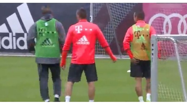 Bayern Münih antremanında ilginç anlar