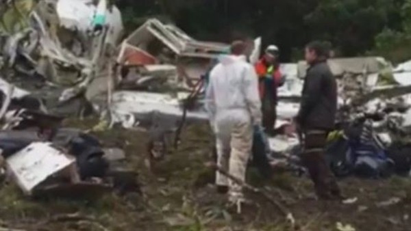 Chapecoense uçağının düştükten sonraki görüntüleri