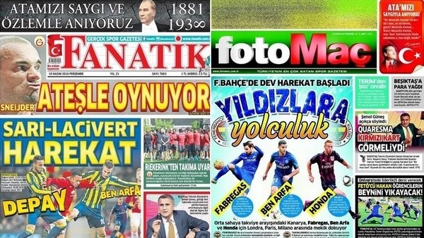 Gazetelerde günün manşetleri (10 Kasım 2016)