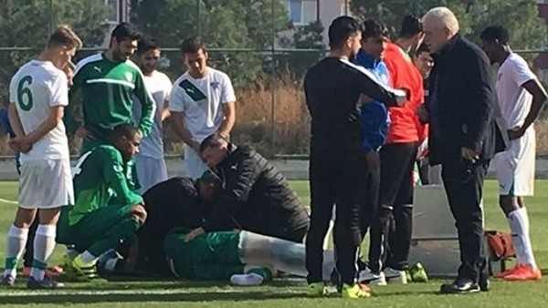 Serdar Kurtuluş'un U21 maçında sakatlandığı pozisyon
