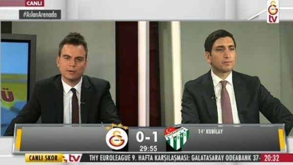 Yasin Öztekin'in golünde GS TV spikerlerinin verdiği tepki