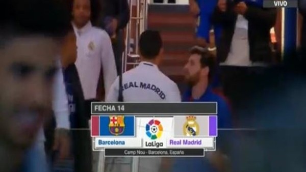 Ronaldo ve Messi tünelde karşı karşıya geldi