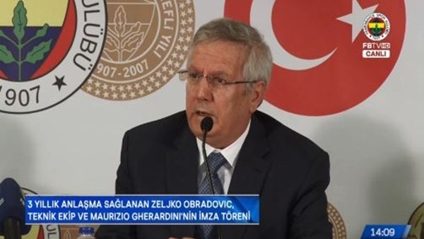 Aziz Yıldırım, Obradovic'in imza töreninde konuştu