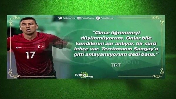 Burak Yılmaz: 'Çince öğrenmeyi düşünmüyorum'