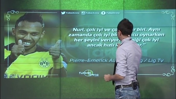 Aubameyang'dan şaşırtan Nuri Şahin yorumu