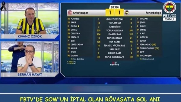 Sow'un iptla edilen golünde FB TV!