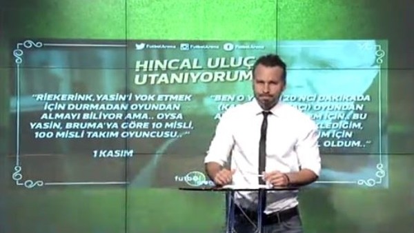 Hıncal Uluç'un Yasin Öztekin pişmanlığı
