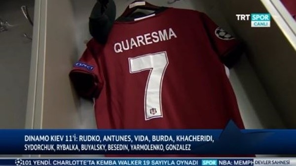 Beşiktaş'ın soyunma odasından görüntüler