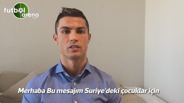Suriyeli çocuklardan Cristiano Ronaldo'ya teşekkür.
