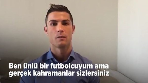 Ronaldo'dan Suriyeli çocuklara mesaj