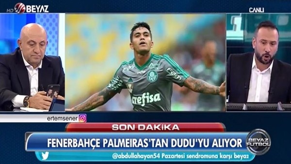 Ertem Şener: 'Fenerbahçe Dudu ile görüşüyor'
