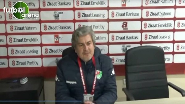 Yeni Amasyaspor'un teknik direktörü Ufuk Sarı'nın maç sonu açıklamaları