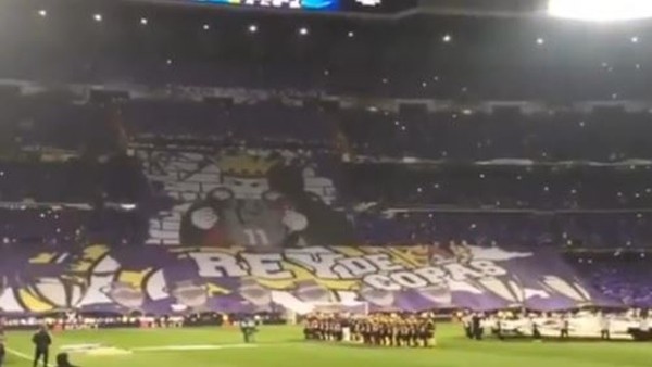 Real Madrid taraftarından tribün şov