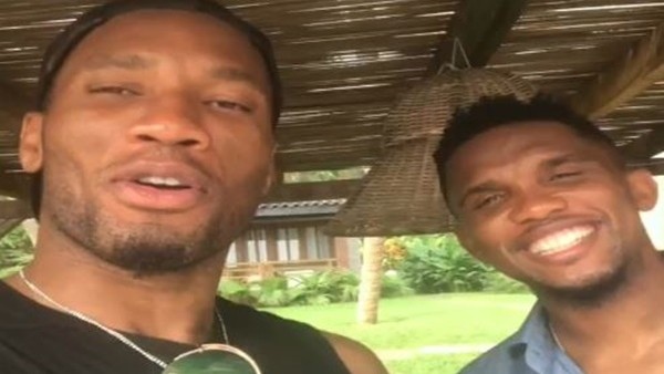 Drogba ve Eto'o 2017'ye beraber merhaba dedi