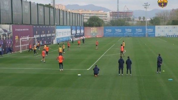 Messi'nin antrenmanda attığı şık goller