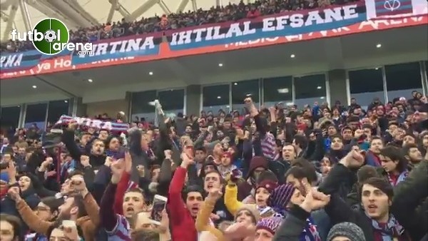 Trabzonspor tribünlerinde ''Yaşa Mustafa Kemal Paşa'' sesleri
