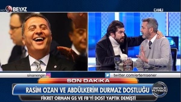 Rasim Ozan ve Abülkerim Durmaz, Beşiktaş'ın şampiyonluğunu ilan ettiler