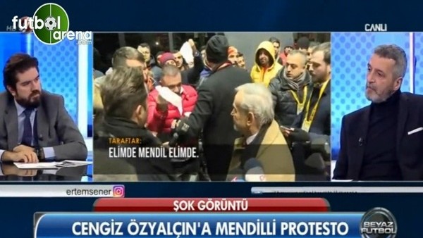 Galatasaray taraftarlarından canlı yayında yöneticiye tepki