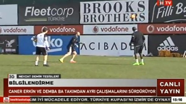 Demba Ba ve Caner Erkin antrenmanlara başladı