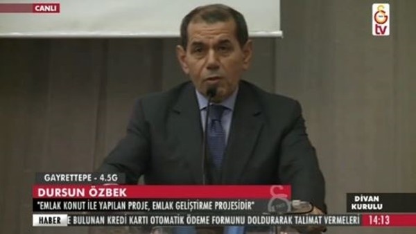 Dursun Özbek: 'Bankalara olan borcumuz 430 milyon TL'