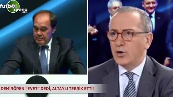 Yıldırım Demirören 'evet' dedi, Altaylı tebrik etti!