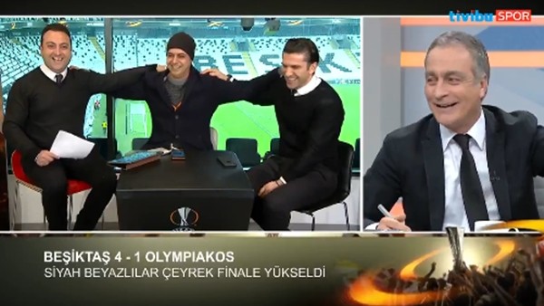 Maç sonrası yayınında açılış sirtaki ile yapıldı