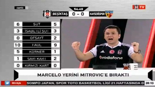 Aboubakar'ın Kayserispor'a attığı golde BJK TV!