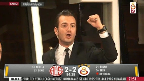 Eren Derdiyok'un uzatmalarda attığı gol GS TV spikerlerini coşturdu