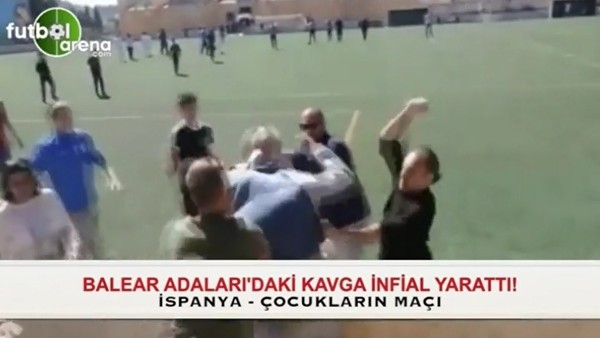 Çocukların maçında şok kavga!